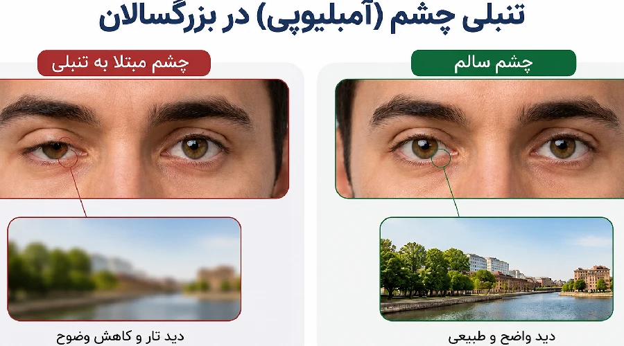 تنبلی چشم در بزرگسالان 
