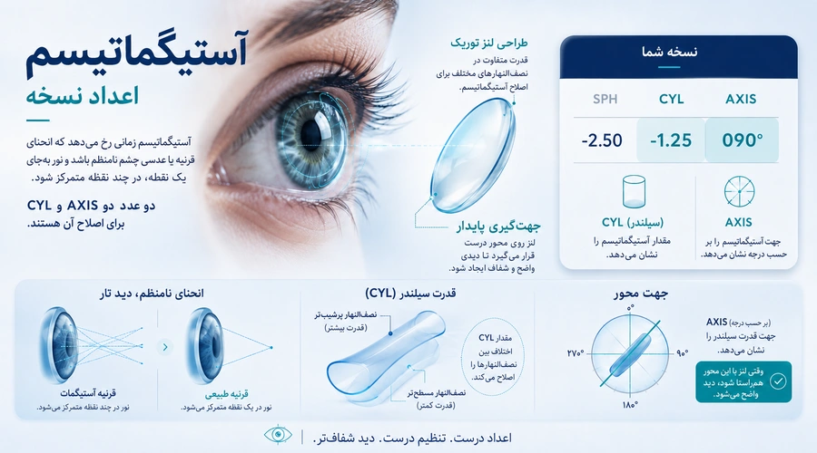 نمره چشم آستیگمات 