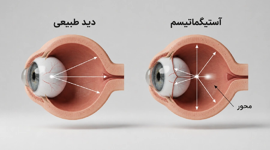 نمره چشم آستیگمات