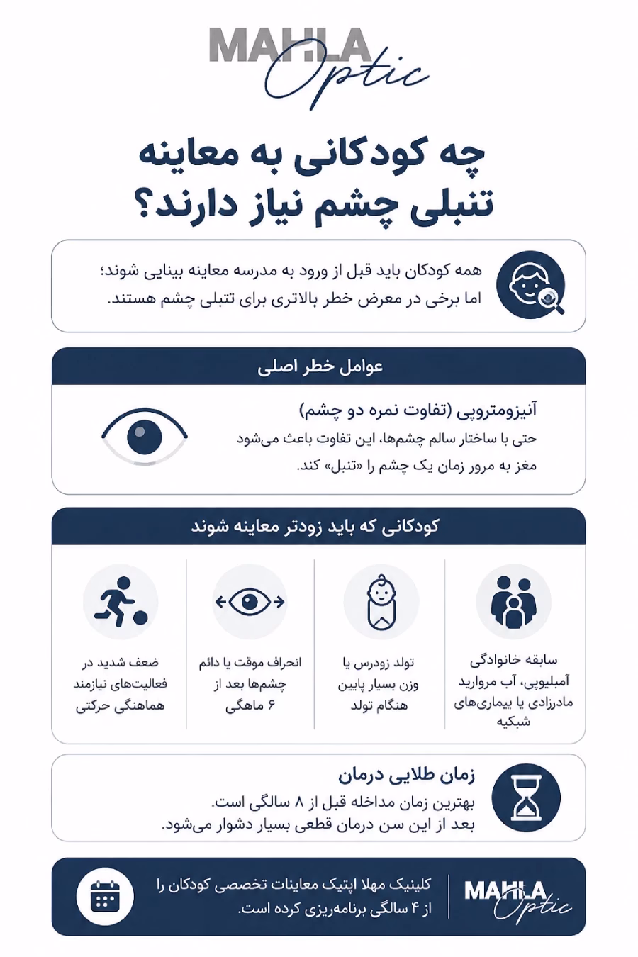 چه کودکانی به معاینه تنبلی چشم نیاز دارند؟